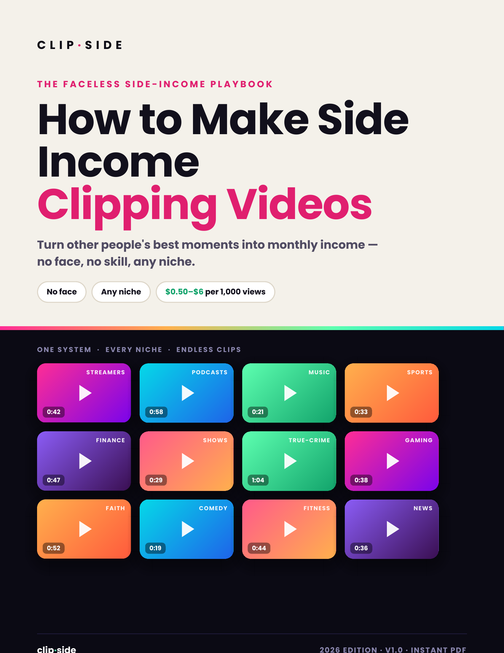 Clipside: How to Make Side Income Clipping Videos